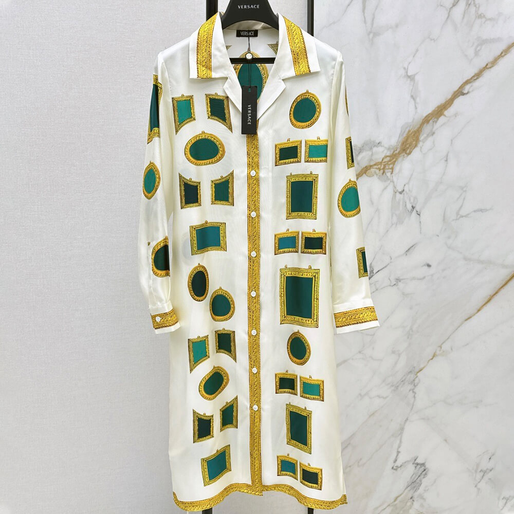 VERSACE WOMEN SILK DRESS(size:S|M|L|XL)