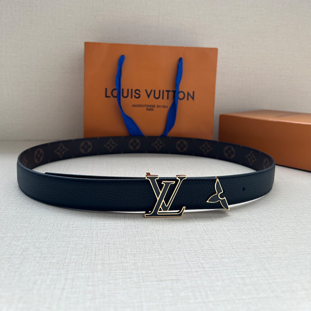 Pretty LV Enamel 30mm Reversible Belt