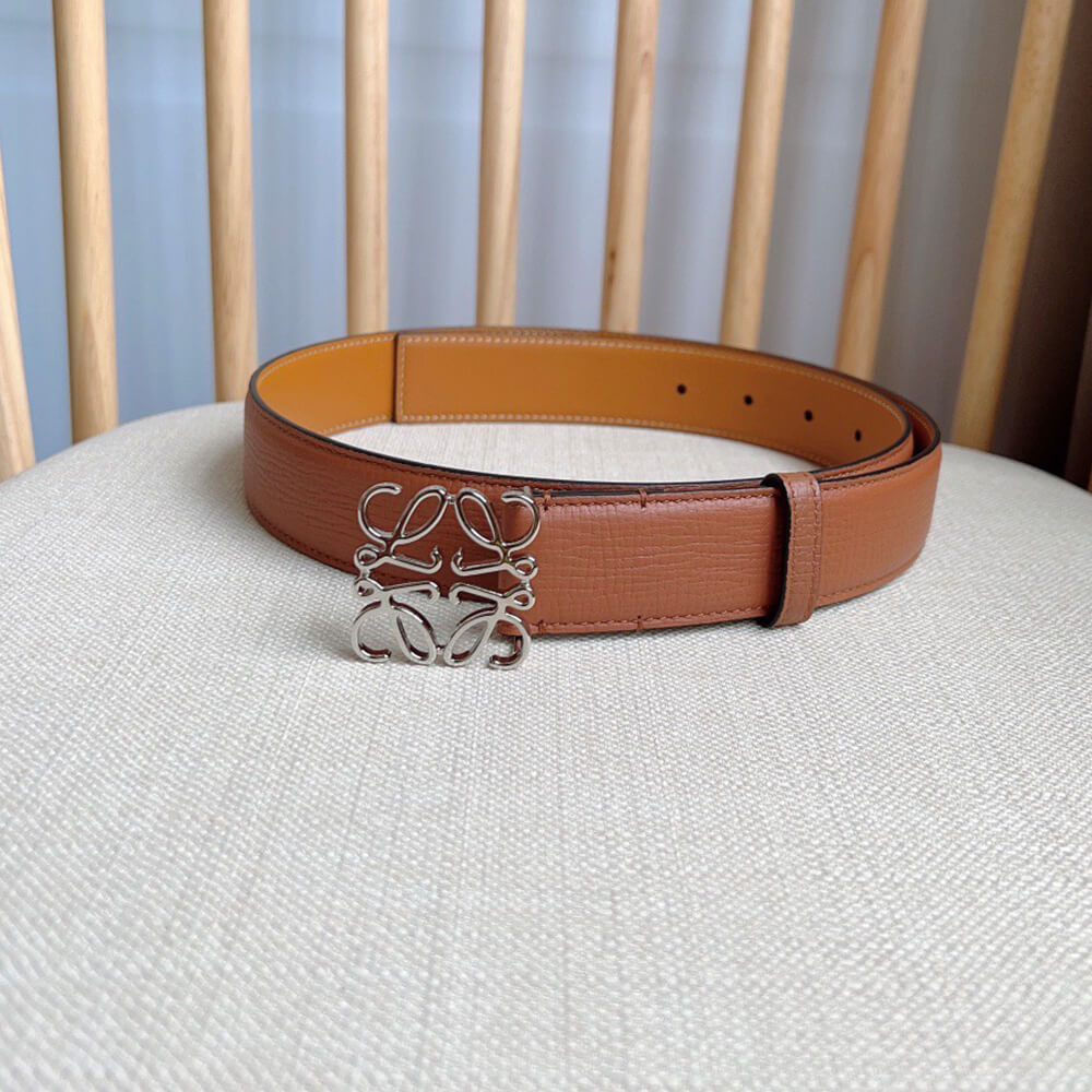 L0ew* Anagram belt in pebble grain calfskin 32mm
