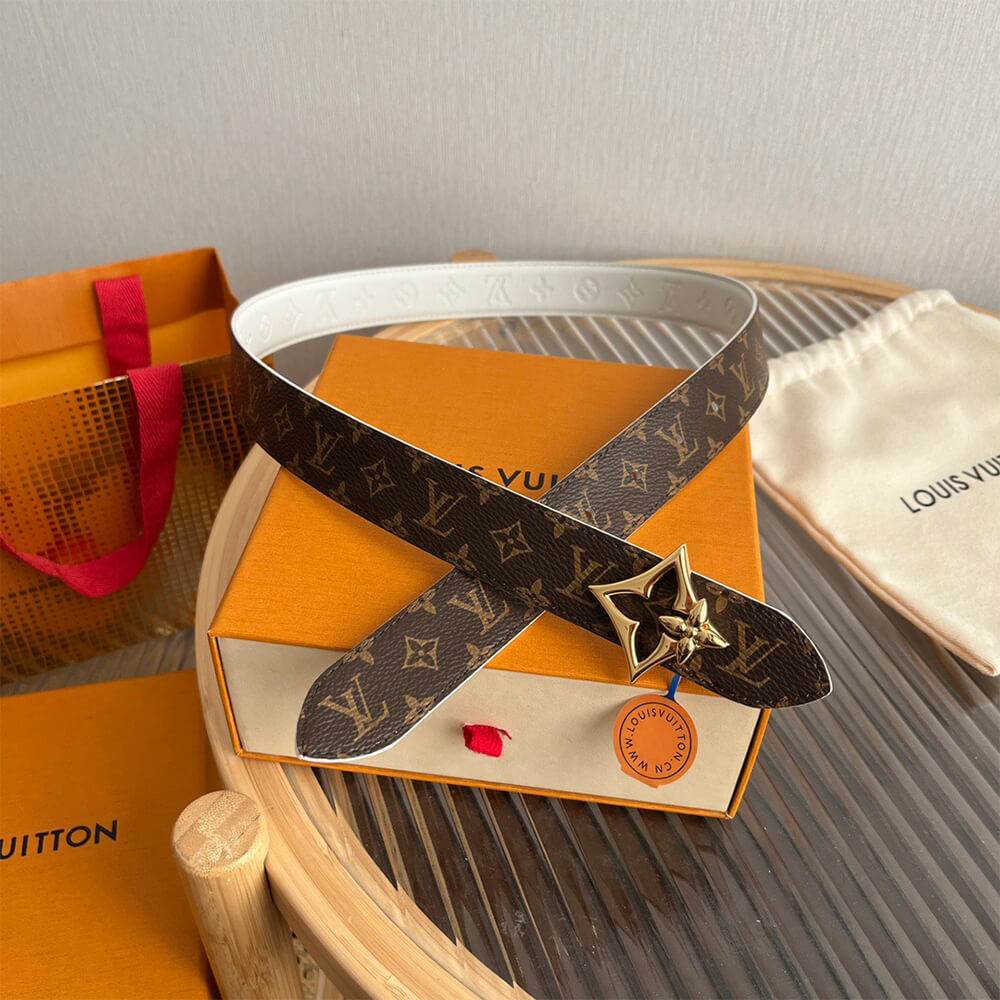 LV Flowergram 30mm Reversible Belt