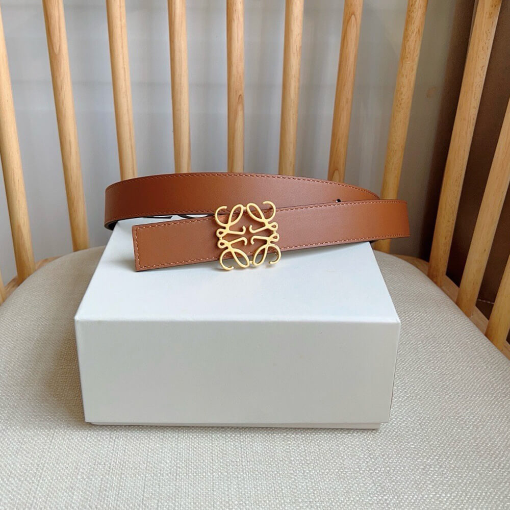 L0ew* Reversible Anagram belt in smooth calfskin 28mm