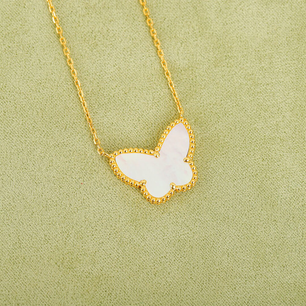 V*n Cl**f & Arpels Lucky Alhambra butterfly pendant