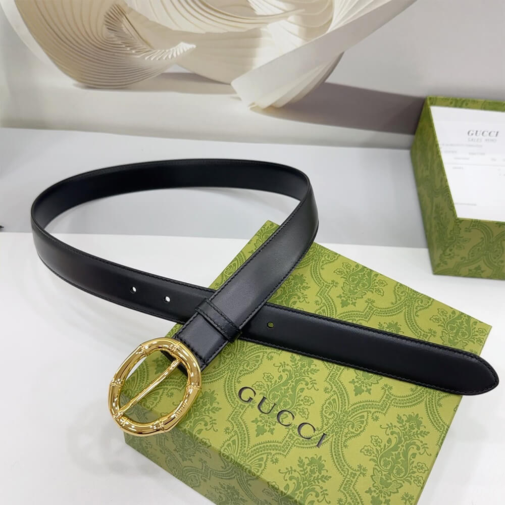Gvc*1 belt with round bamboo buckle