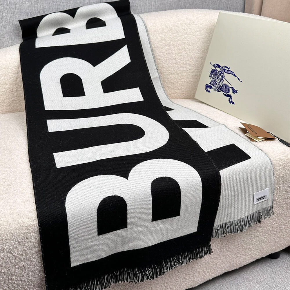 Bv*b*rry Check Cashmere Scarf