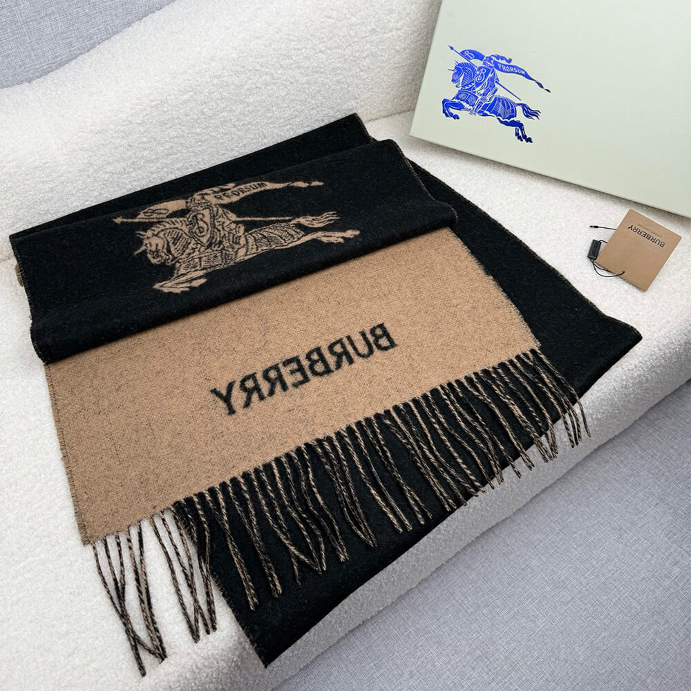 Bv*b*rry Knight Cashmere Reversible Scarf