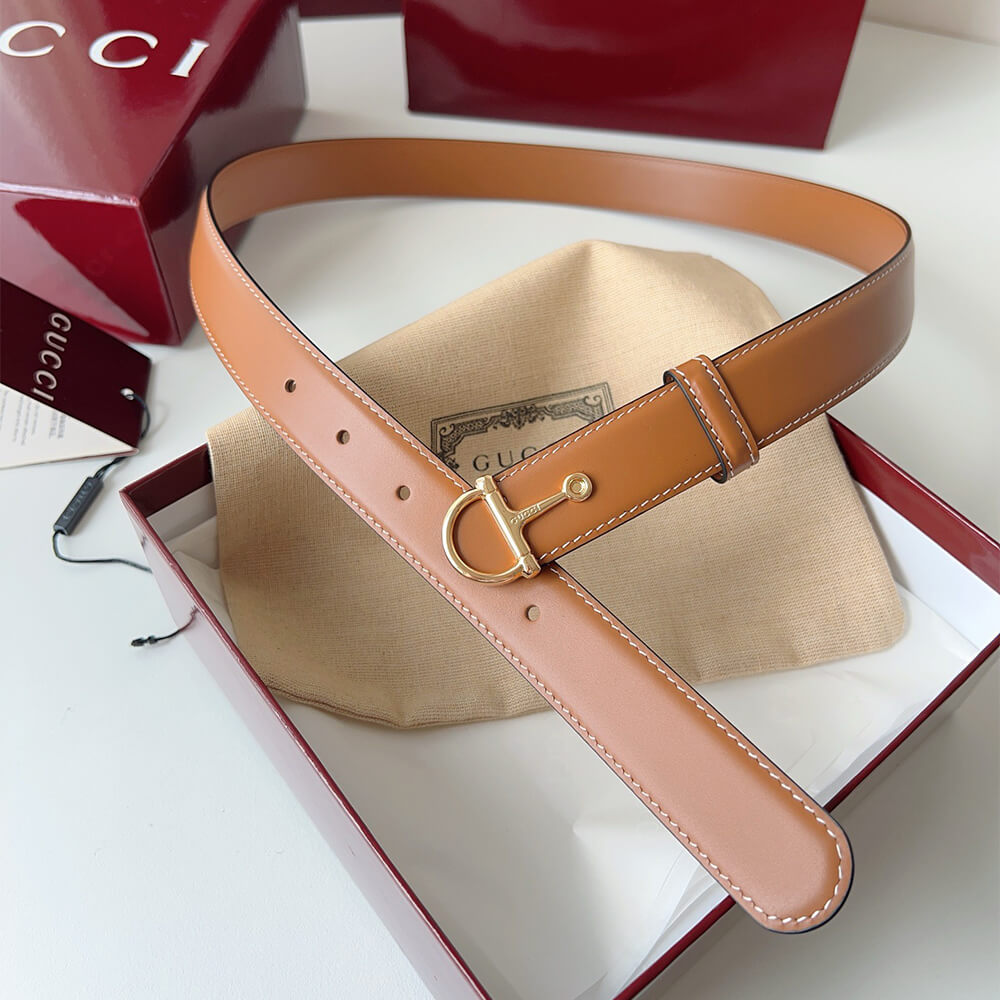Gvc*1 Thin belt with half-Horsebit buckle