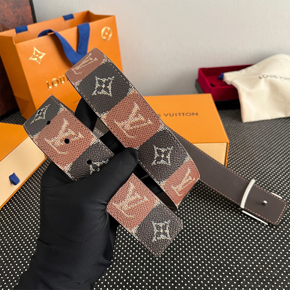 LV Initiales College Monogram Heritage 40mm Reversible Belt