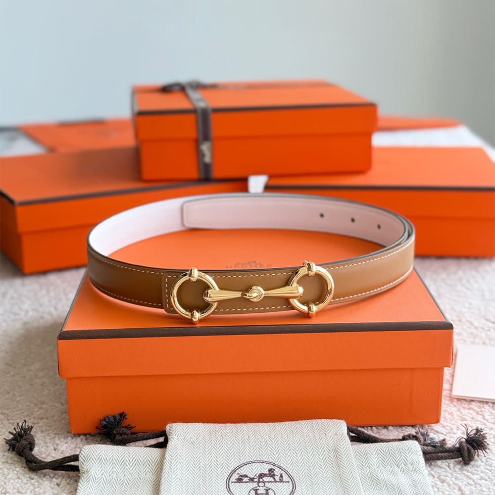 H**me5 Lady Rider belt buckle & Reversible leather strap 24 mm