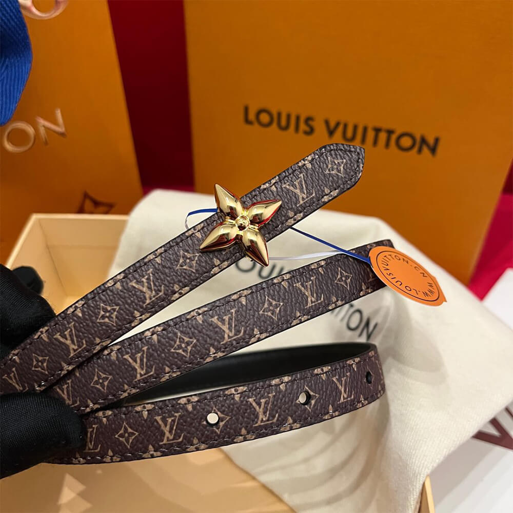 LV Mini Flowergram 15mm Reversible Belt