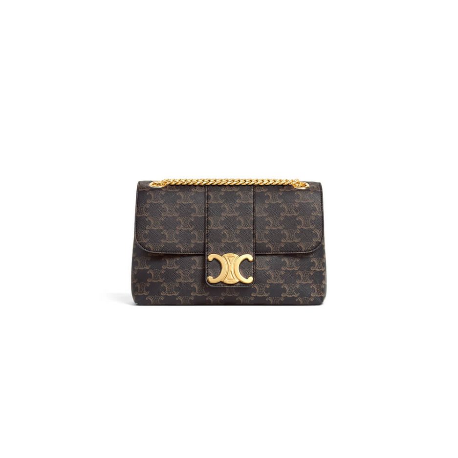 Medium Ce1i*e VICTOIRE BAG WITH LOGO PRINT