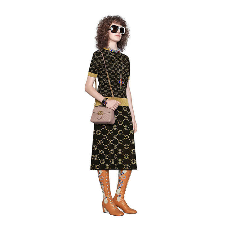 Gvc*1 GG Marmont Mini Top Handle Bag