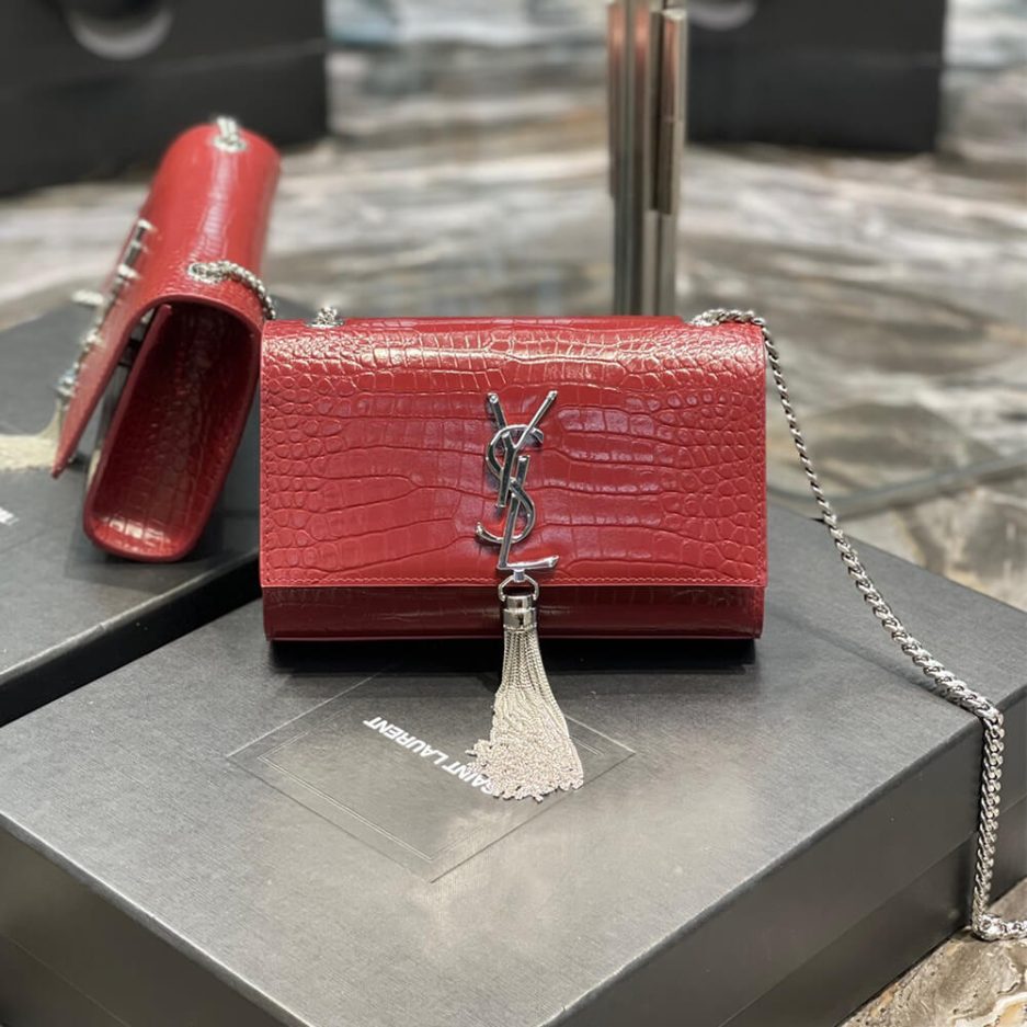 Y51 KATE EMBOSSED SHOULDER BAG