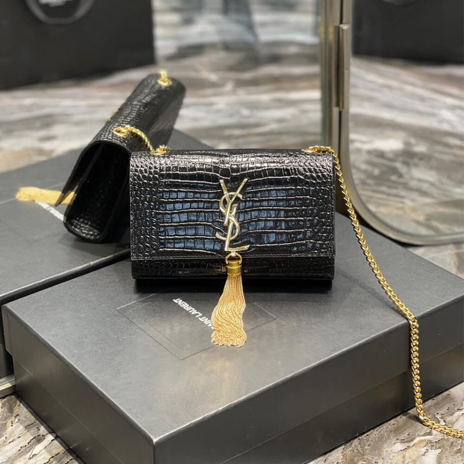 Y51 KATE EMBOSSED SHOULDER BAG