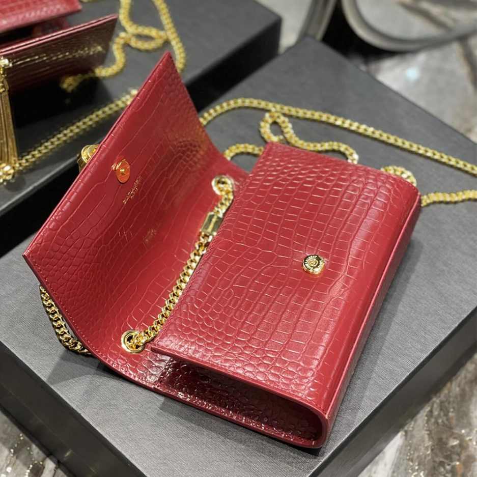 Y51 KATE EMBOSSED SHOULDER BAG