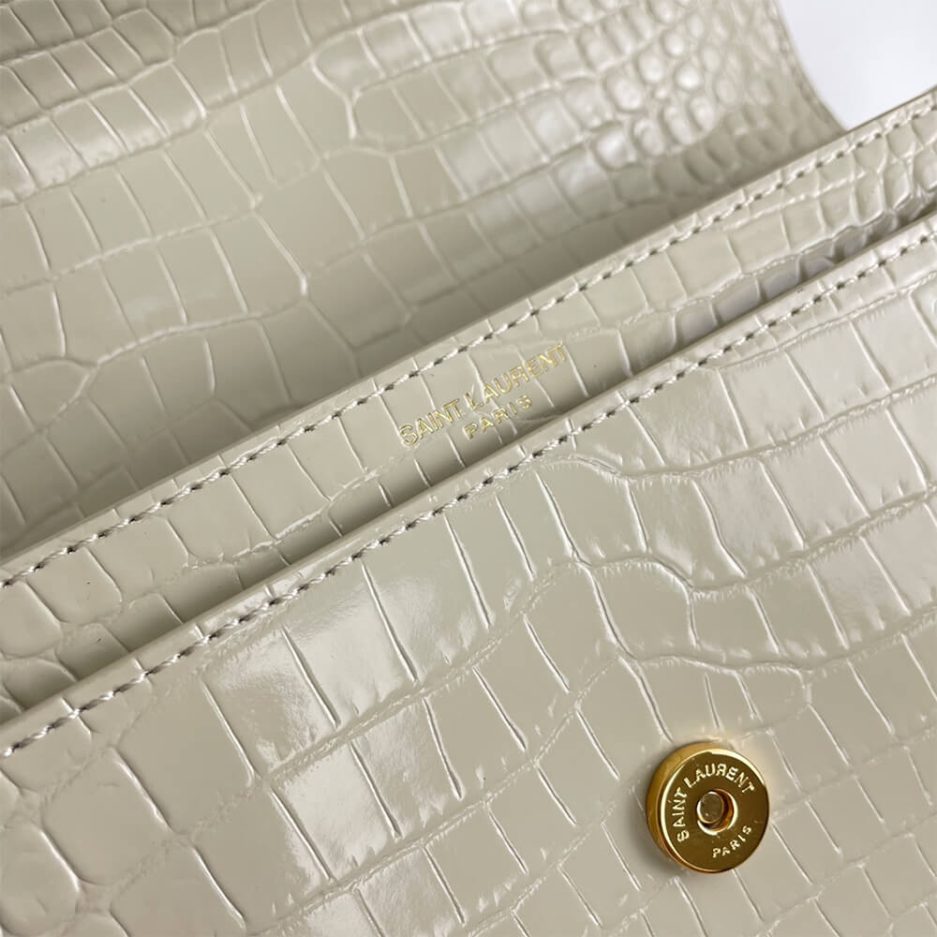 Y51 Crocodile-embossed leather SUNSET Medium