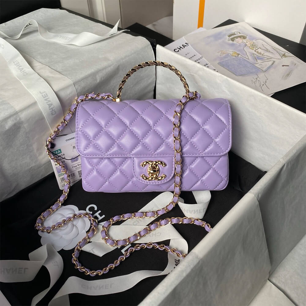 Ch**el Mini Flap Bag with Top Handle