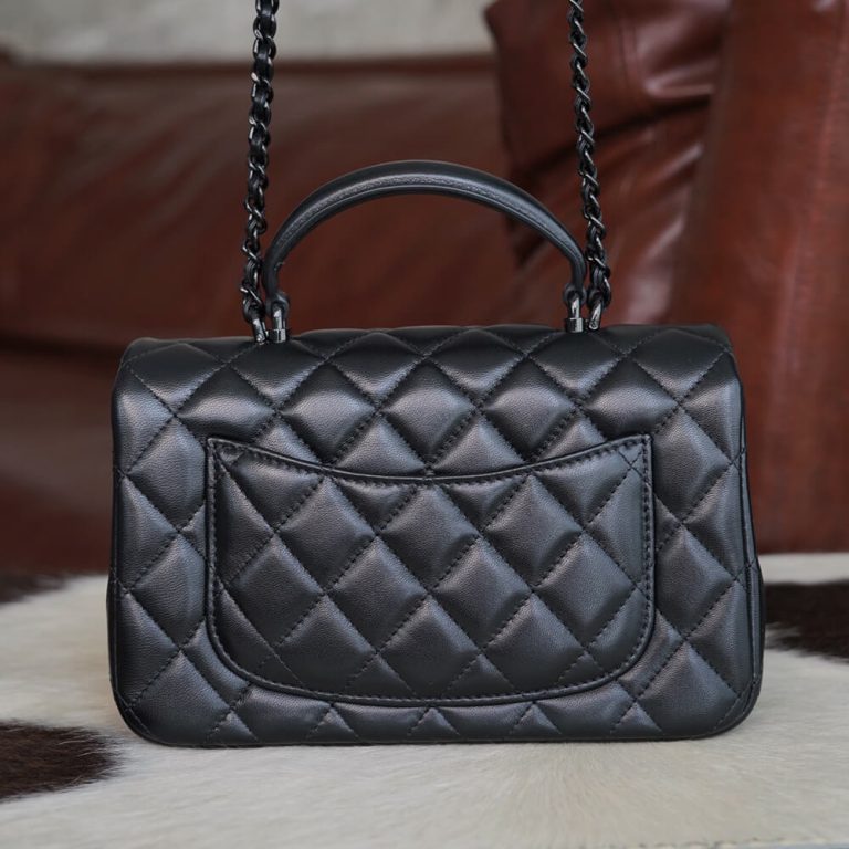 Ch**el Mini Flap with Top Handle(HIGH-END GRADE)